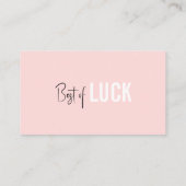 Blush-Pink-Logo-Preis Zeichn Raffle Business Ticke Platzkarte (Rückseite)
