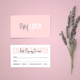 Blush-Pink-Logo-Preis Zeichn Raffle Business Ticke Platzkarte