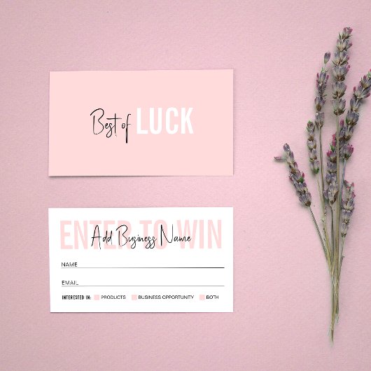 Blush-Pink-Logo-Preis Zeichn Raffle Business Ticke Platzkarte