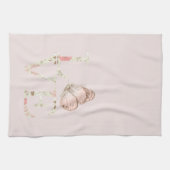 Blush Pink Love Butterfly Floral Geschirrtuch (Horizontal)