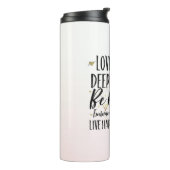 Blush Pink Love Hugs XOXO Kisses Happy Heart Thermosbecher (Nach links gedreht)