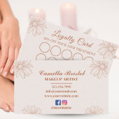 Blush Pink Loyalty Card for Salon & Beauty Artists Treuekarte