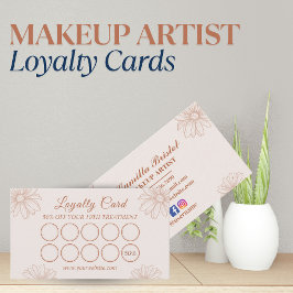 Blush Pink Loyalty Card for Salon & Beauty Artists Treuekarte