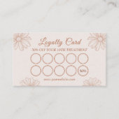 Blush Pink Loyalty Card for Salon & Beauty Artists Treuekarte (Vorderseite)