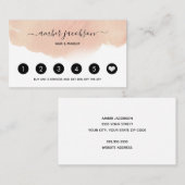 Blush Pink Loyalty Card für Wasserfarben Treuekarte (Vorne/Hinten)
