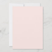Blush Pink Luminous Botanical Wedding Einladung (Rückseite)
