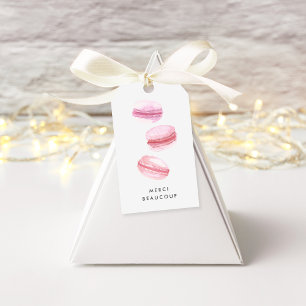 Blush Pink Macarons Danke Geschenkanhänger
