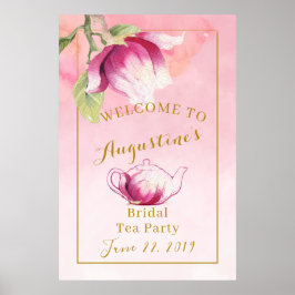 Blush Pink Magnolia Bridal Teezeremonie auf dem Mo Poster