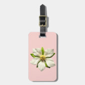 Blush Pink Magnolia Spring Blossom MOD Blume 60er Gepäckanhänger (Vorderseite vertikal)