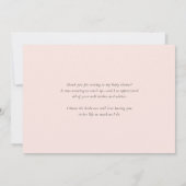 Blush Pink Magnolia und Hydrangea Babydusche Dankeskarte (Rückseite)