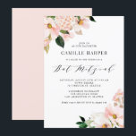 Blush Pink Magnolia und Hydrangea Bat Mitzvah Einladung<br><div class="desc">Laden Sie Familie und Freunde mit dieser anpassbaren floralen Fledermaus mitzvah Einladung. Es verfügt über blütenrosa Magnolien und Hydrangeas mit Imitaten Rose Goldfolie Akzente. Personalisieren Sie diese durch Hinzufügen von Namen,  Datum,  Uhrzeit,  Veranstaltungsort und anderen Veranstaltungsdetails. Diese Blumeneinladung eignet sich perfekt für den Frühling und die Gartenfledermaus Mitzvahs.</div>