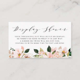 Blush Pink Magnolia und Hydrangea Display Dusche Begleitkarte