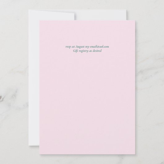 Blush Pink Magnolia Wedding (Rückseite)