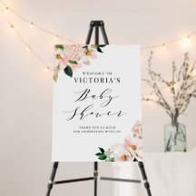 Blush Pink Magnolias Bloral Baby Dusche Empfang