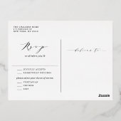 Blush Pink Magnolias und Hydrangeas Frühjahrssonne Folie Einladungspostkarte (Rückseite)