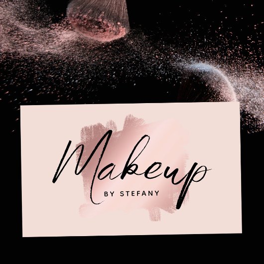 Blush Pink Makeup Artist Eyeliner Letting Visitenkarte