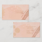 Blush Pink Mandala Reiki Spirituelle Energie Heile Visitenkarte (Vorne/Hinten)