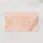 Blush Pink Mandala Reiki Spirituelle Energie Heile Visitenkarte (Rückseite)