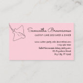 Blush Pink Manta Ray Fish Visitenkarte (Rückseite)