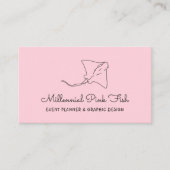 Blush Pink Manta Ray Fish Visitenkarte (Vorderseite)