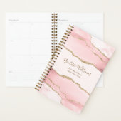 Blush Pink Marble Agate Personalisiert Planer (Anzeige)