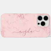 Blush Pink Marble Glam Signatur Case-Mate iPhone Hülle (Rückseite (Horizontal))