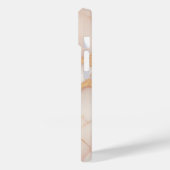 Blush Pink Marble iPhone 14 Fall mit Gold Veins Case-Mate iPhone Hülle (Rückseite / Links)