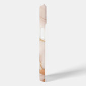 Blush Pink Marble iPhone 15 Fall mit Gold Veins Case-Mate iPhone Hülle (Rückseite / Rechts)