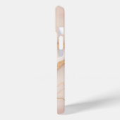 Blush Pink Marble iPhone 15 Fall mit Gold Veins Case-Mate iPhone Hülle (Rückseite / Links)
