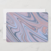 Blush Pink Marble Neue Mission Hochzeitdatum änder Einladung (Rückseite)