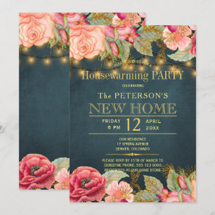 Blush Pink Marine Saitenleuchten Party Einladung