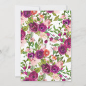 Blush Pink & Marsala Floral Bridal Luncheon Einladung (Rückseite)