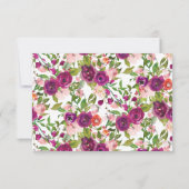 Blush Pink & Marsala Florenz Abendessen Karte (Rückseite)