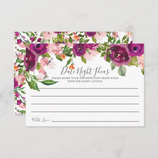 Blush Pink & Marsala Florenz Abendessen Karte (Vorne/Hinten)