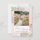 Blush Pink & Mauve Liebe & Danke Hochzeit (Vorderseite)