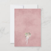 Blush Pink & Mauve Liebe & Danke Hochzeit (Rückseite)