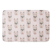 Blush Pink Meow Cat Badematte (Vorderseite)