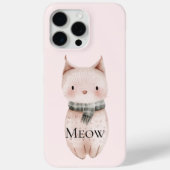 Blush Pink Meow Cat Case-Mate iPhone Hülle (Rückseite)