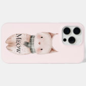 Blush Pink Meow Cat Case-Mate iPhone Hülle (Rückseite (Horizontal))