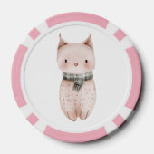 Blush Pink Meow Cat Pokerchips (Rückseite)