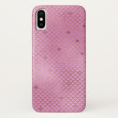 Blush Pink Mermaid Scales Muster Case-Mate iPhone Hülle (Rückseite)