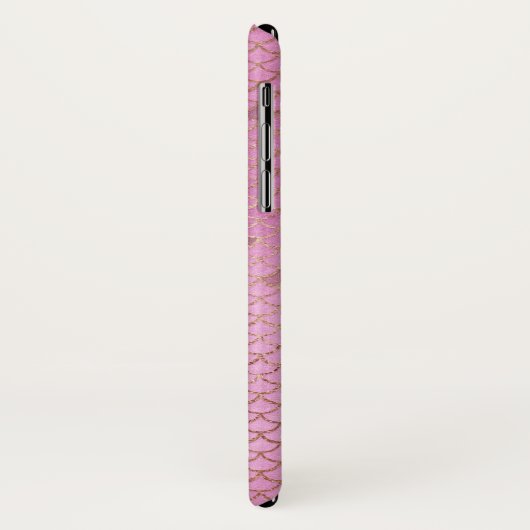 Blush Pink Mermaid Scales Muster Case-Mate iPhone Hülle (Hinten/Links)