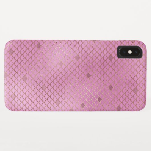 Blush Pink Mermaid Scales Muster Case-Mate iPhone Hülle (Rückseite (Horizontal))