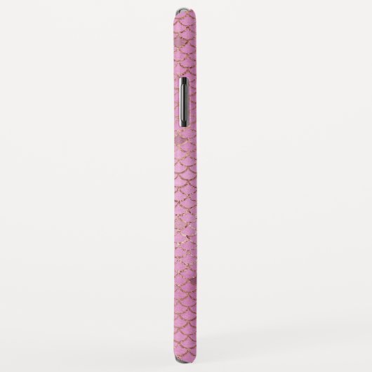 Blush Pink Mermaid Scales Muster Case-Mate iPhone Hülle (Hinten/Rechts)
