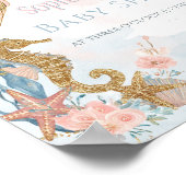 Blush Pink Mermaid Schwanz Baby Dusche Empfang Poster (Ecke)