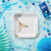 Blush Pink Mermaid Schwanz Babydusche Pappteller (Party)