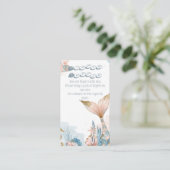 Blush Pink Mermaid Schwanz Babydusche Windelwanne Begleitkarte (Stehend Vorderseite)