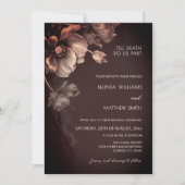 Blush Pink Metallic 3 D Flowers Wedding Invitation Einladung (Vorderseite)