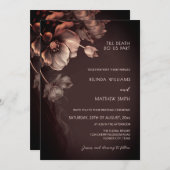 Blush Pink Metallic 3 D Flowers Wedding Invitation Einladung (Vorne/Hinten)