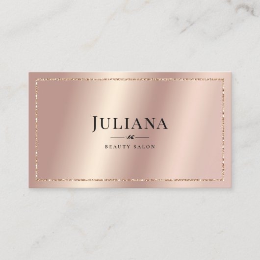 Blush Pink Metallic Foil Visitenkarte (Vorderseite)